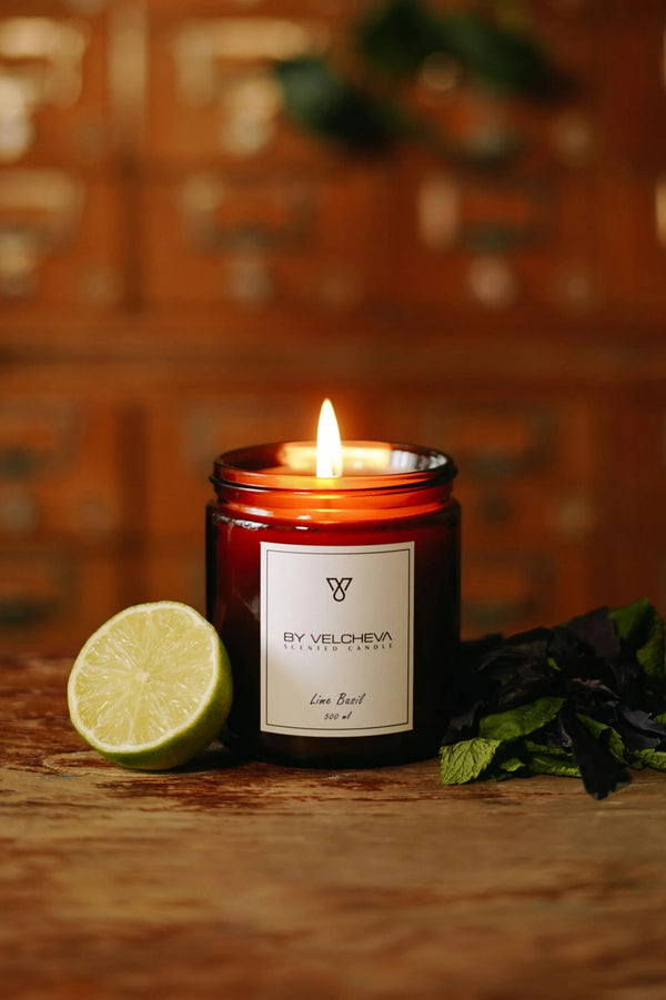 LIME BASIL - Aroma Candle - HARMONIA HOMES